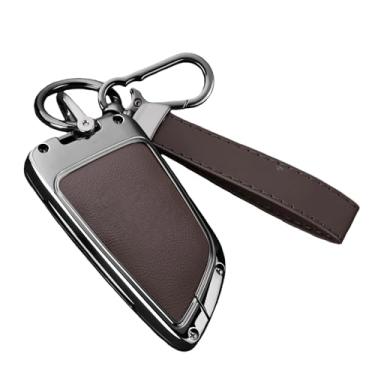 Imagem de Capa de couro para chave com fivela especial, capa de carro compatível com BMW X1 X3 X5 X6 X7 1 3 5 6 7 Série G20 G30 G11 F15 F16 G01 G02(H-gun brown chain)
