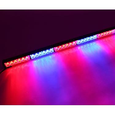 Imagem de DUERDU Luzes de aviso de segurança no trânsito, 30 luzes estroboscópicas de LED de alta potência bombeiro piscando policial aviso de emergência fogo flash carro caminhão tira luzes //26 (cor: vermelho