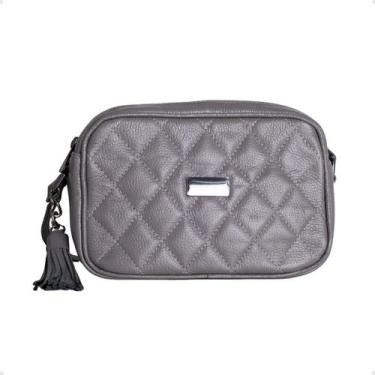 Imagem de Bolsa Transversal Dayane Magalhães Matelassê Cinza - DM, Fly cimento, 