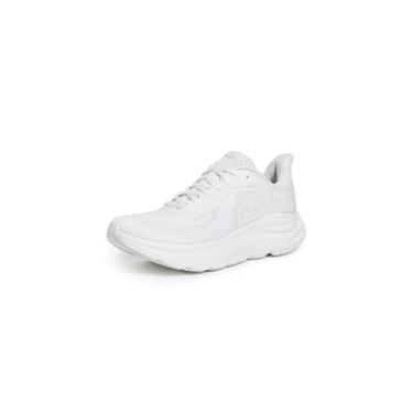Imagem de HOKA Tênis feminino Clifton 10, Branco/Branco, 8.5 Wide