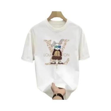 Imagem de Camiseta Unissex De Algodão Pesado Com Gola Redonda, Estilo Casual De 