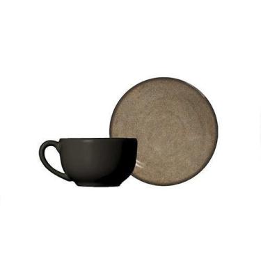 Imagem de Conjunto 6 Xícaras De Chá Com Pires Malta 250Ml - Alleanza Cerâmica
