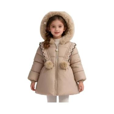Imagem de Jaqueta De Inverno Quente Para Meninas, Casaco De Algodão Espesso Com 