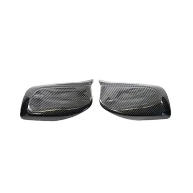 Imagem de 2 peças Compatível com bmw e60 e61 e63 e64 2004-2007 tampas de cobertura de espelho retrovisor preto brilhante(Carbon One Pair)