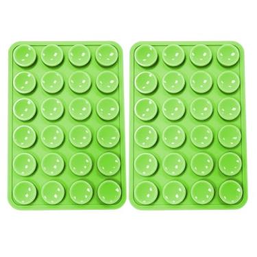 Imagem de Suporte de telefone com sucção dupla face de silicone, 2 peças, aderência adesiva removível, acessório de selfie e vídeo com as mãos livres, suporte de sucção TikTok para iPhone e Android (7,6 cm x 5