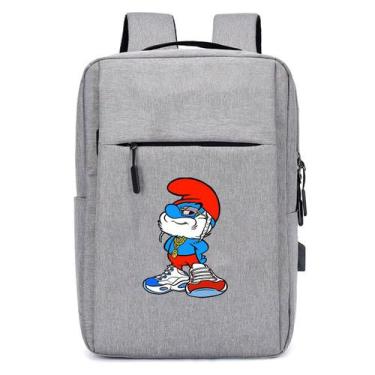 Imagem de Mochila Escolar Usb Infantil Estampa Pequenos Azuis Para Notebooks, Tr