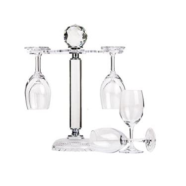 Imagem de Lvyaakk Suporte de vidro de cristal para copos de vinho, material de qualidade, feito à mão, robustez, longa duração, suporte de secagem ao ar para armário de cozinha