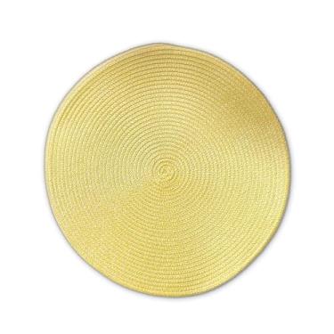 Imagem de KIT 6 PS JOGO AMERICANO SOUSPLAT REDONDO 38cm(Dourado)