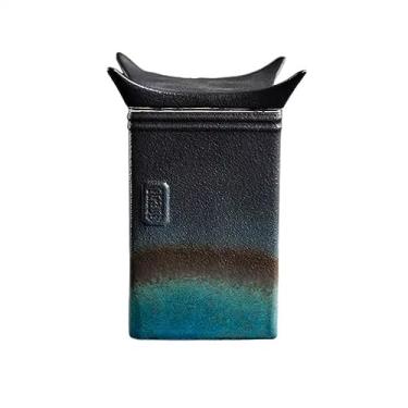 Imagem de x3anggyt5 Latas de chá, vasilha de cerâmica áspera, pote de vedação para uso doméstico, conjunto criativo de chá de Kung Fu, recipiente de armazenamento de chá, recipientes de armazenamento de chá