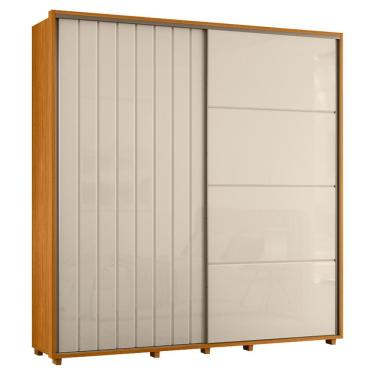 Imagem de Guarda Roupa Casal Monet 2 Portas Deslizante 230 Cm Cinamomo Off White Madetec Cinamomo Off White