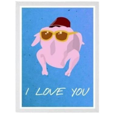 Imagem de Quadro Decorativo Friends I Love You Moldura Branca 24X18Cm