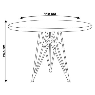 Imagem de Mesa Sala de Jantar Cozinha Monary Redonda 110cm Grafite Madeira Maciça Driftwood - Gran Belo