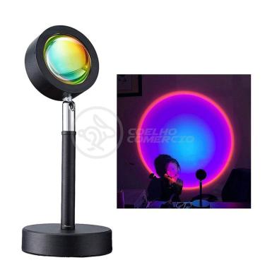 Imagem de Mini Ring Light Sunset Projetor Lâmpada Tiktok Usb Arco Íris