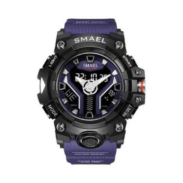Imagem de Relógio Esportivo Militar Masculino SMAEL Com Luz LED, Resistente a Ch