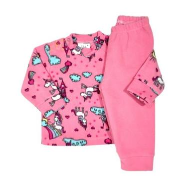 Imagem de Conjunto Blusa Calça Soft Infantil AntiPilling - Fofotinhos, Unicórnio