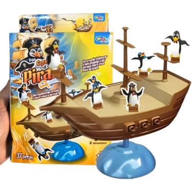 Imagem de Brinquedo Jogo de Equilíbrio Navio Pirata Pinguim Infantil Kids Pequen