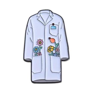 Imagem de Broche Engraçado De Flor De Glicose Para Jaleco Branco, Pins Esmaltado