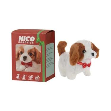 Imagem de Robô De Pelúcia Interativo Cachorrinho Que Anda, Late E Abana O Rabo -