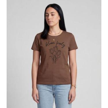 Imagem de Blusa Feminina em Malha Visco Infinita Cor Marrom, M, Marrom