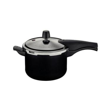 Imagem de Panela de Pressão 4,5L 20cm Vancouver Tramontina, 4,5L, Preto e Prata