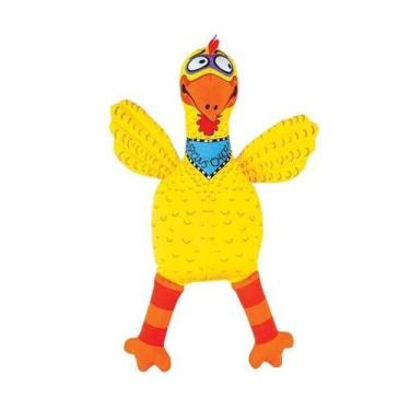 Imagem de Brinquedo de Pelúcia Galinha com Apito para Cães - Diversão Garantida!