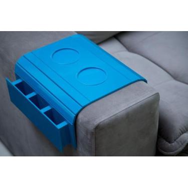 Imagem de Bandeja porta copo e porta controle - LC Marques, AZUL