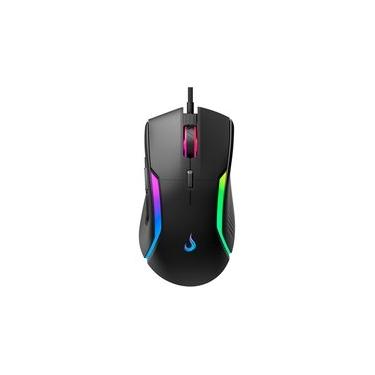 Imagem de Mouse Gamer Rise Mode Laser Black RGB, 16000 DPI, 9 Botões, Preto - RM-MG-L-B