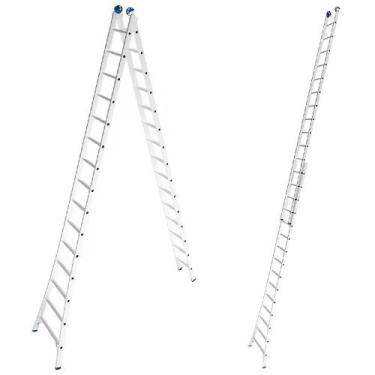 Imagem de Escada de Alumínio Extensiva 2 x 15 Degraus 4.49 x 7.57 Metros EVALD -