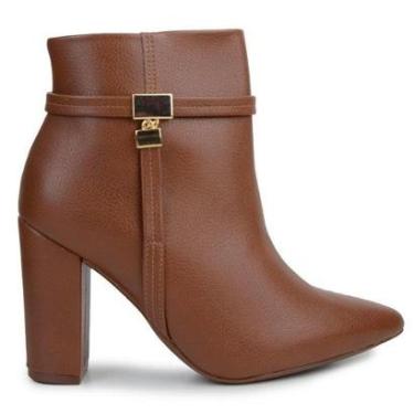 Imagem de Bota Feminina Vizzano Cano Baixo Marrom - 3105-Feminino