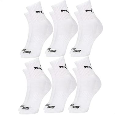Imagem de PUMA Kit 6 Pares Meia Cano Médio Esportiva Algodão Sola Atoalhada Costura Fina Feminina...