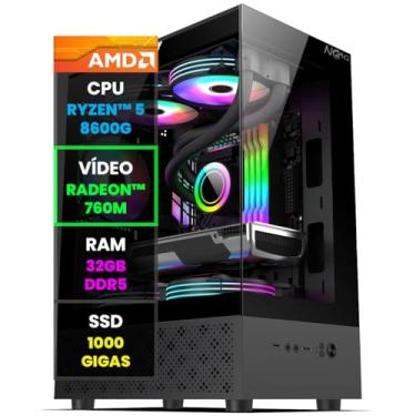 Imagem de Pc Gamer Computador Completo NoLag® Amd Ryzen 5 8600G, Radeon™ Graphics 760M, 32GB DDR5, SSD 1TB, Gabinete RGB
