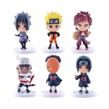 Imagem de Figuras Mini NARUTO 6 Peças Sasuke Gaara Uchiha Madara 7-8cm Brinquedo