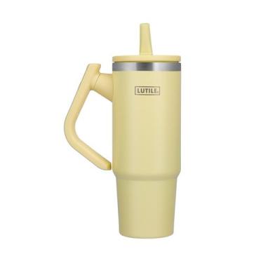 Imagem de Garrafa Térmica Anchor Lutile 900ml Amarela Inox Mantém Quente e Frio 