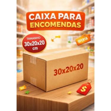 Imagem de Caixa de Papelão 30x20x20 cm  20 Caixas Qualidade e Resistência para s
