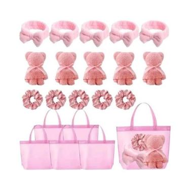 Imagem de Conjunto De Presente Spa Com 20 Peças: Faixas De Cabelo, Anéis De Cabe