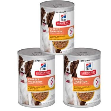 Imagem de KIT 3 Ração Úmida Hill's SD Perfeita Cães Ad Fran e Veg 363g - hills