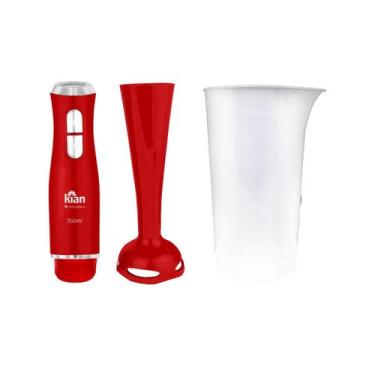 Imagem de Mixer c/copo 2 velocidades 350w vermelho 220v kian ref 24462, 220V