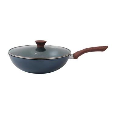 Imagem de Frigideira Wok TURIM 28cm Inducao Ceramico com Tampa Vidro - Vista Hom