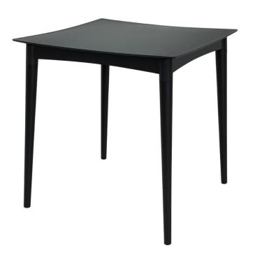 Imagem de Mesa Tramontina Diana Preta 70cm em Polipropileno com Pés de Madeira