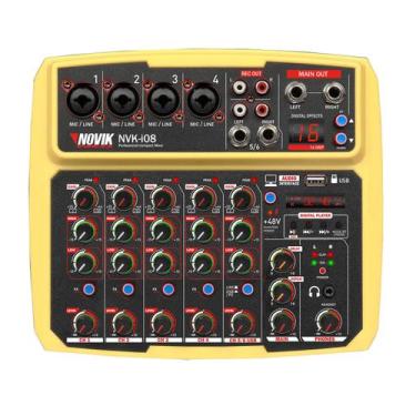 Imagem de Mesa de Som 8 Canais com Interface USB Novik NVK I08 BT - Novik Neo, A