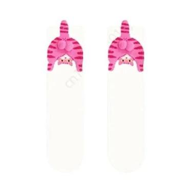 Imagem de Meias De Casal Divertidas 3D De Gato E Ovo, Cano Médio, Quentes Para I