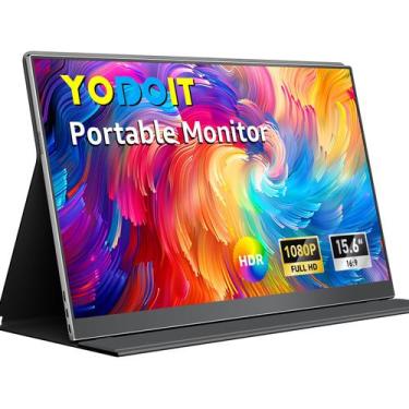 Imagem de Monitor portátil Yodoit 15,6" FHD IPS Display USB-C preto