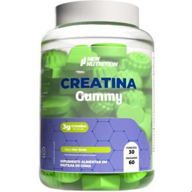 Imagem de Creatina Gummy 100% Monohidratada 60 Gomas New Nutrition, Uva Verde
