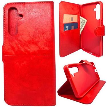 Imagem de Capa Carteira Para Samsung A16 5G (Tela de 6.7) Capinha Case Cor:Verme