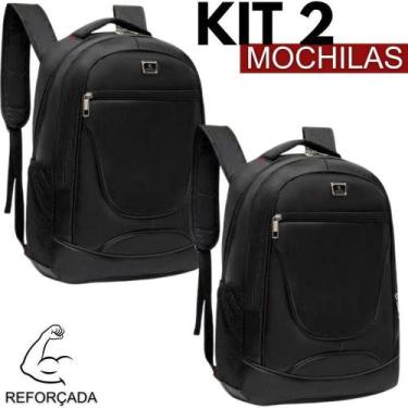 Imagem de Kit 2 Mochilas para Notebook OEM Viagem Impermeável Reforçada 40x30x25