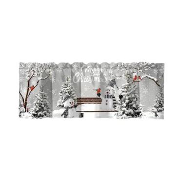 Imagem de Cortinas Curtas Para Janela De Natal Para Cozinha, Banheiro E Decoraçõ
