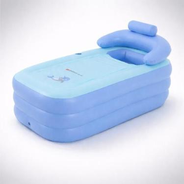 Imagem de Banheira inflável portátil adulto spa térmica dobrável PVC - Genérica