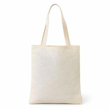 Imagem de Bolsa Ecobag Algodão Cru Lisa Com Alça Sacola Ecológica Reutilizável C
