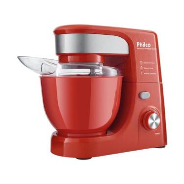 Imagem de Batedeira Planetária Philco PHP500 Turbo 500W Preto 127v, Vermelho, 11