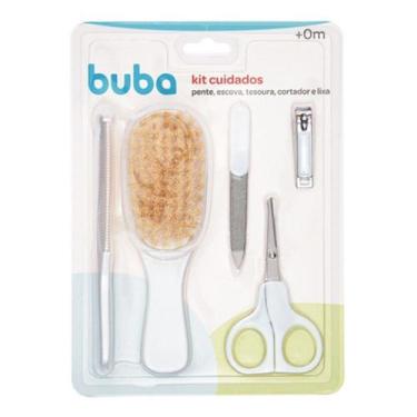Imagem de Kit Cuidados E Higiene Baby Buba - Pente, Escova, Tesoura e Cortador D